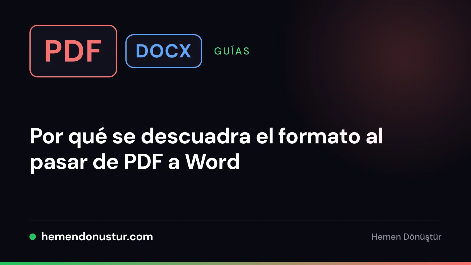 Portada de la guía sobre problemas de formato al convertir PDF a Word