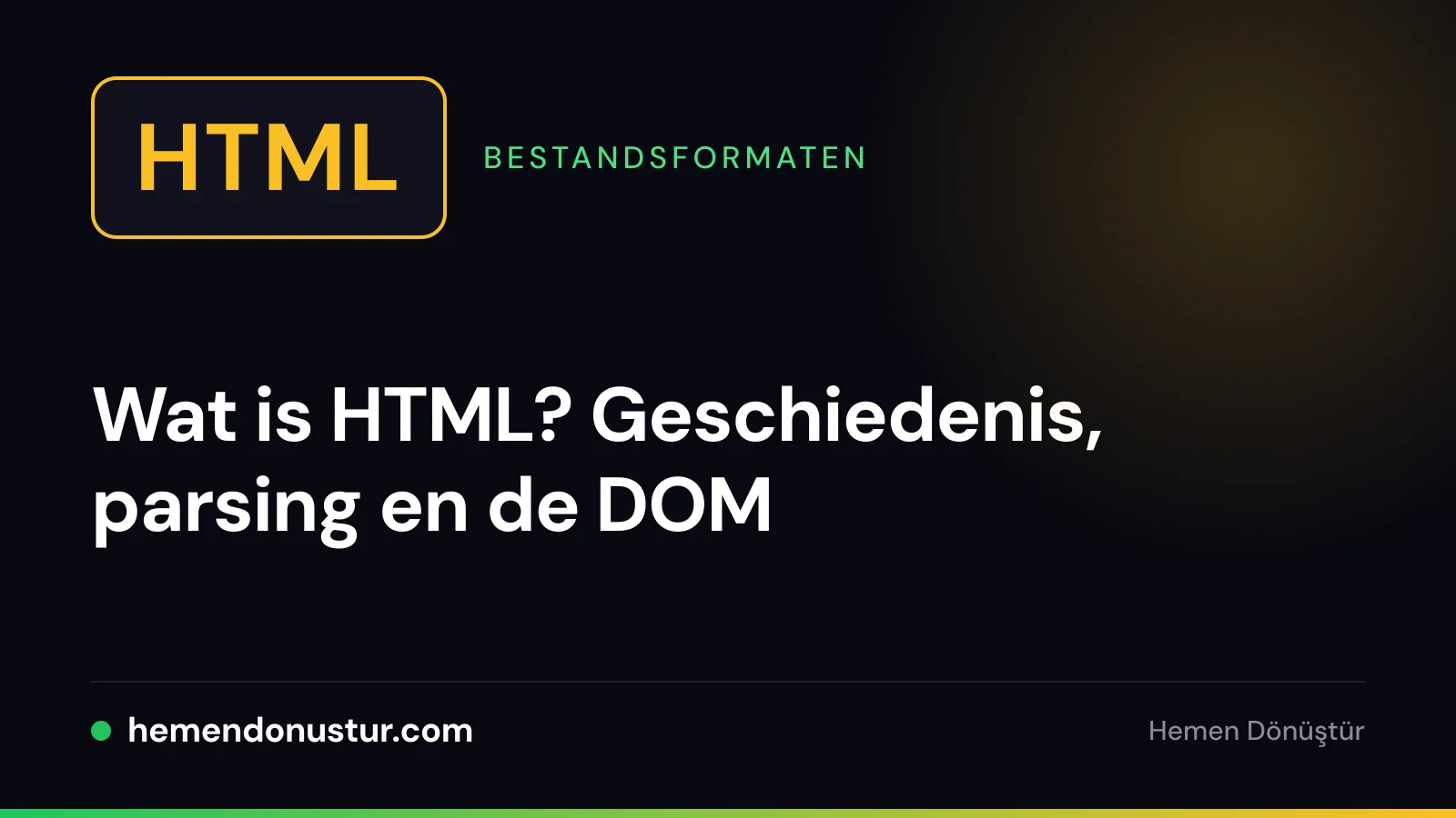 Bestandslabel met de tekst HTML en een punthaakpictogram