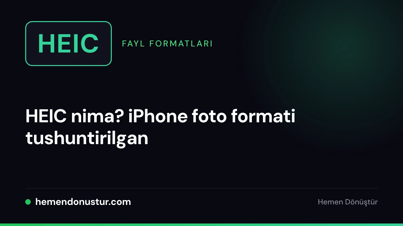 HEIC foto formati qoʻllanmasi uchun muqova rasmi