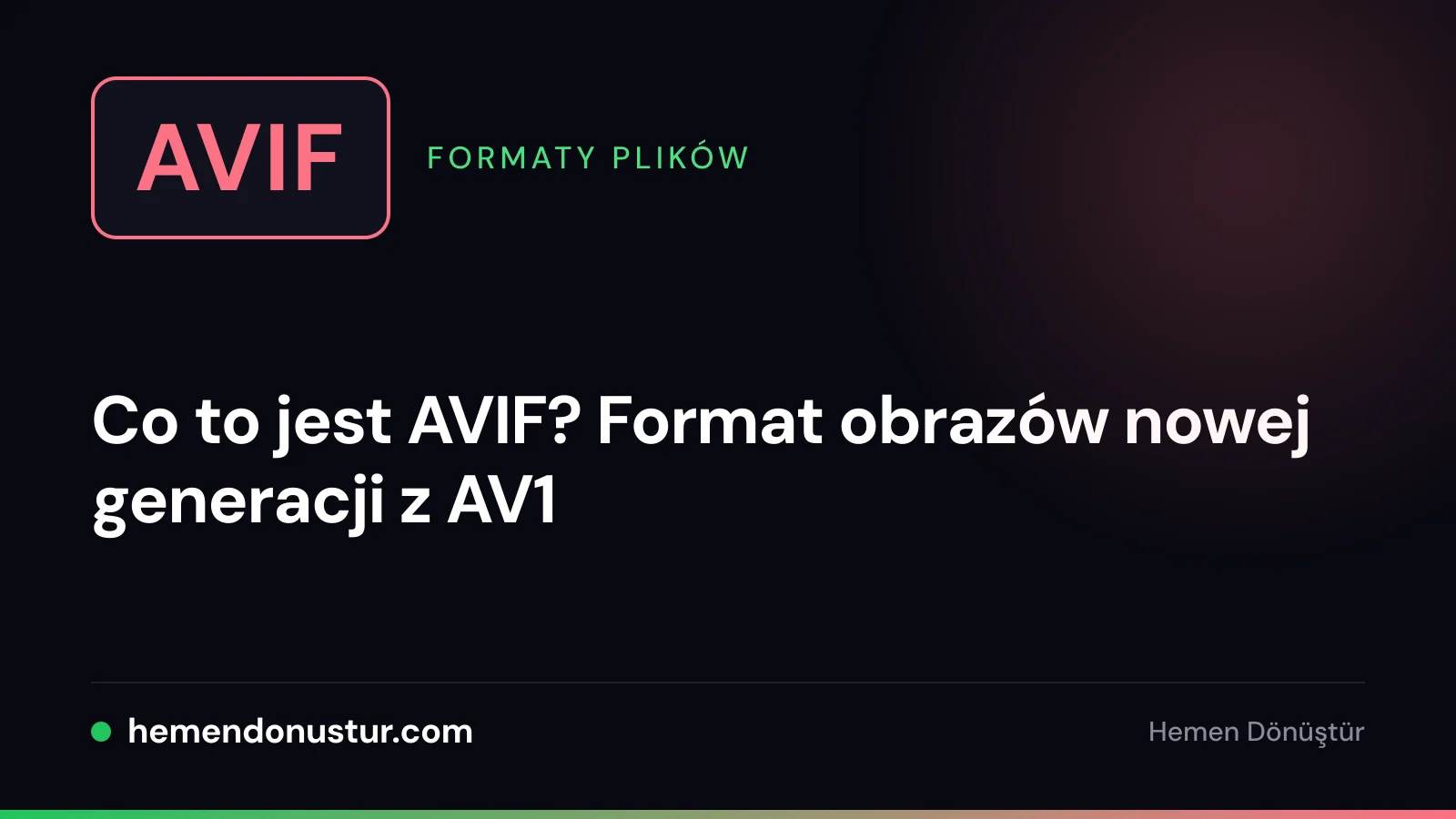 Okładka poradnika o formacie AVIF