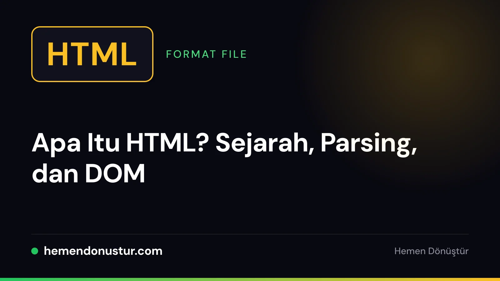 Lencana file bertuliskan HTML dengan ikon kurung sudut