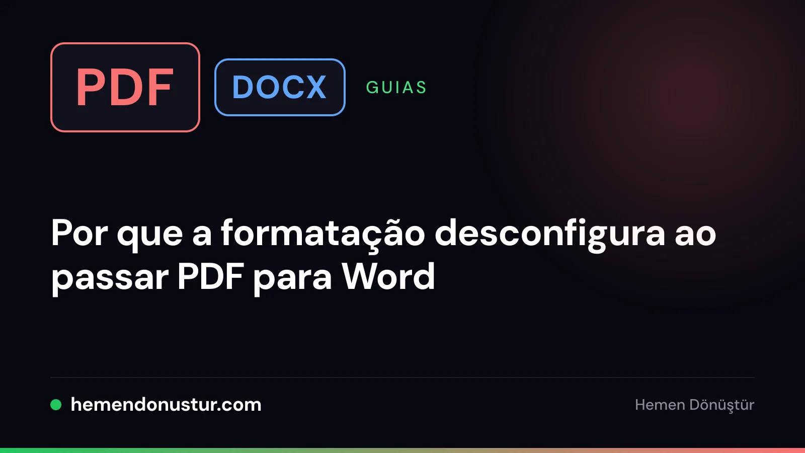 Capa do guia sobre problemas de formatação ao converter PDF para Word