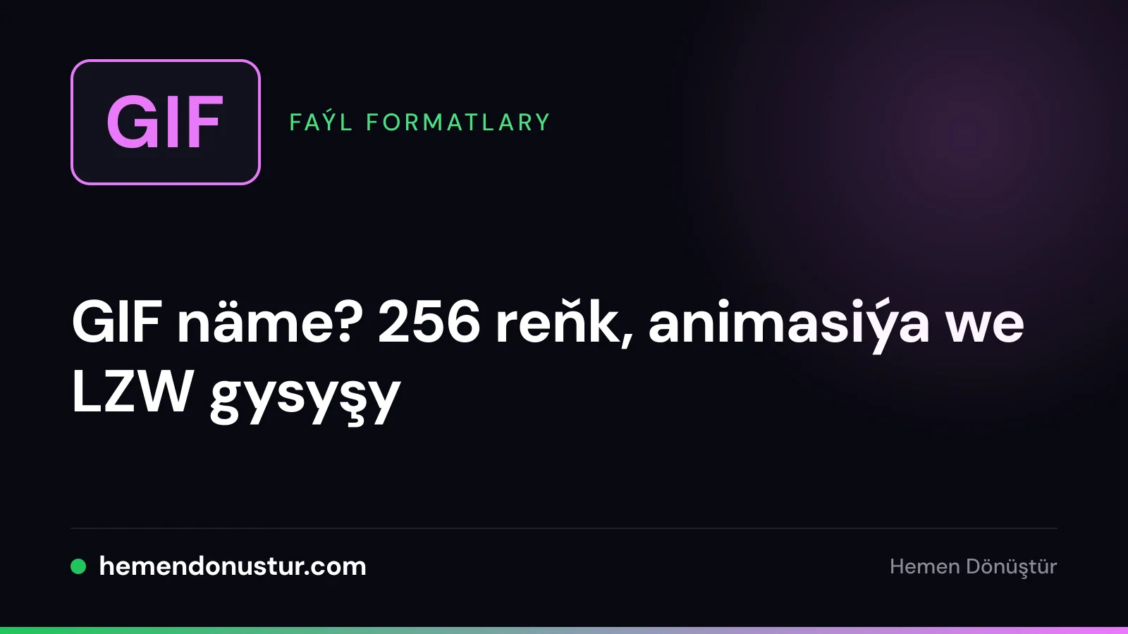 GIF formaty boýunça gollanmanyň örtük suraty