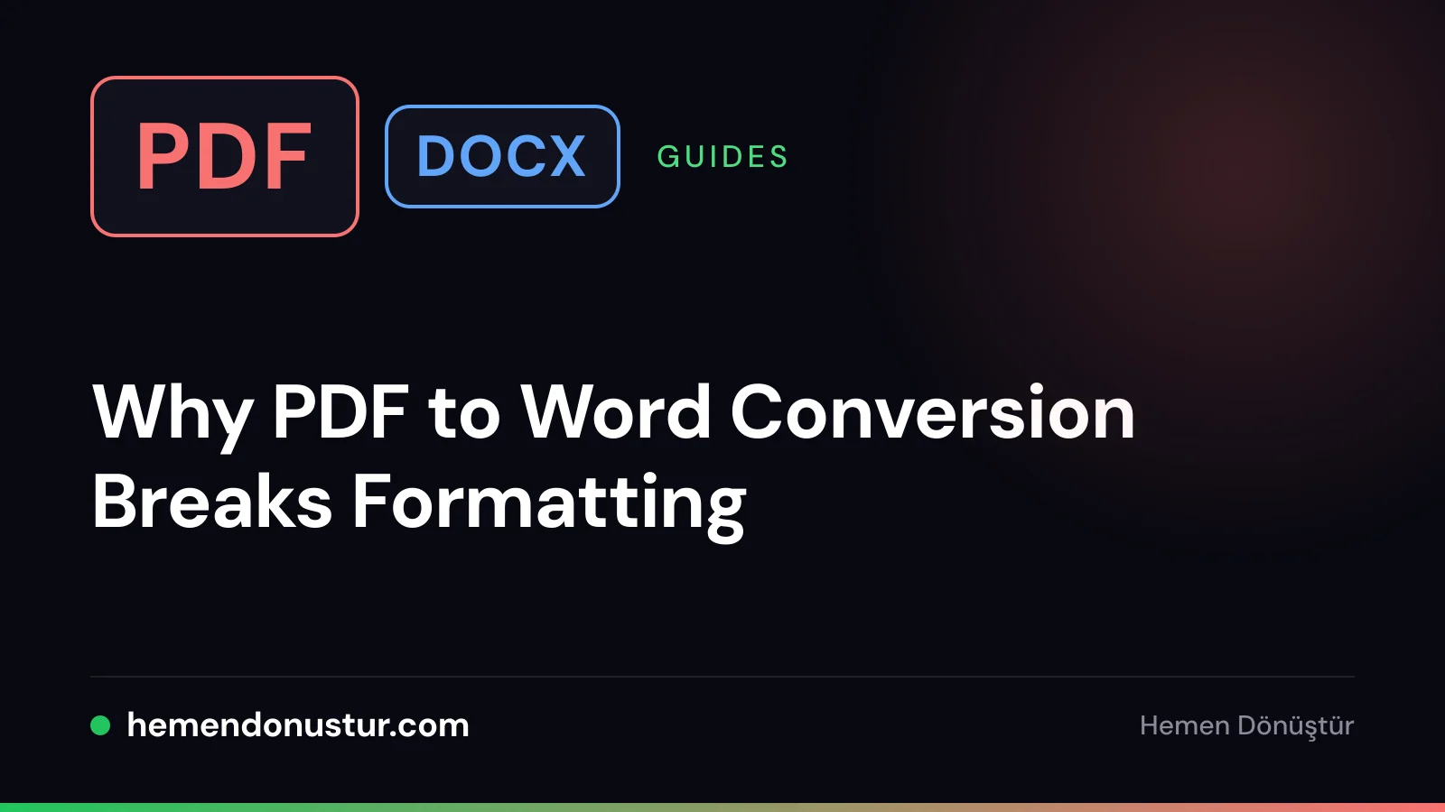 Cover for the guide on PDF to Word formatting problems
