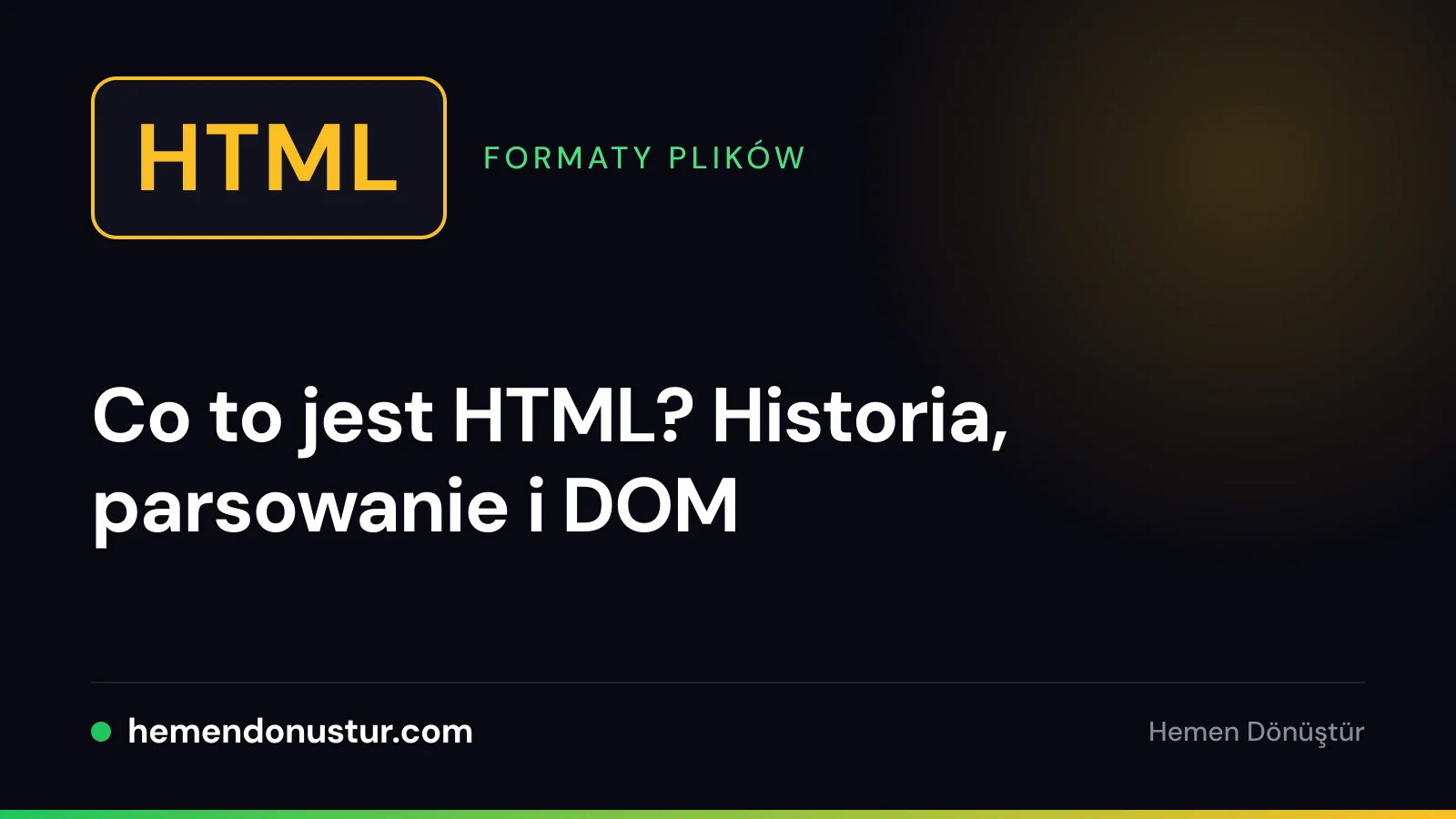Plakietka pliku z napisem HTML i ikoną nawiasu ostrokątnego