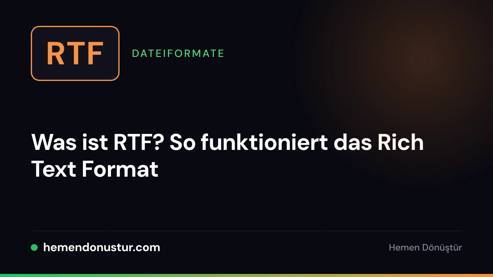 Dateisymbol mit der Aufschrift RTF