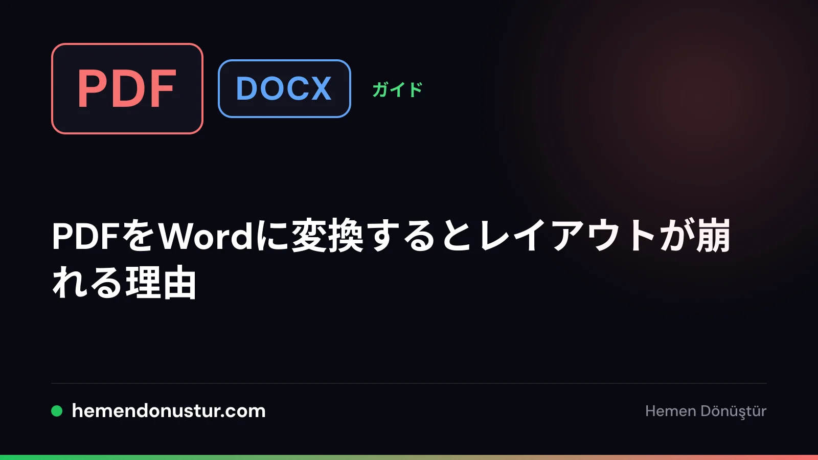 PDFからWordへの変換で起きるレイアウトの問題についてのガイドのカバー画像
