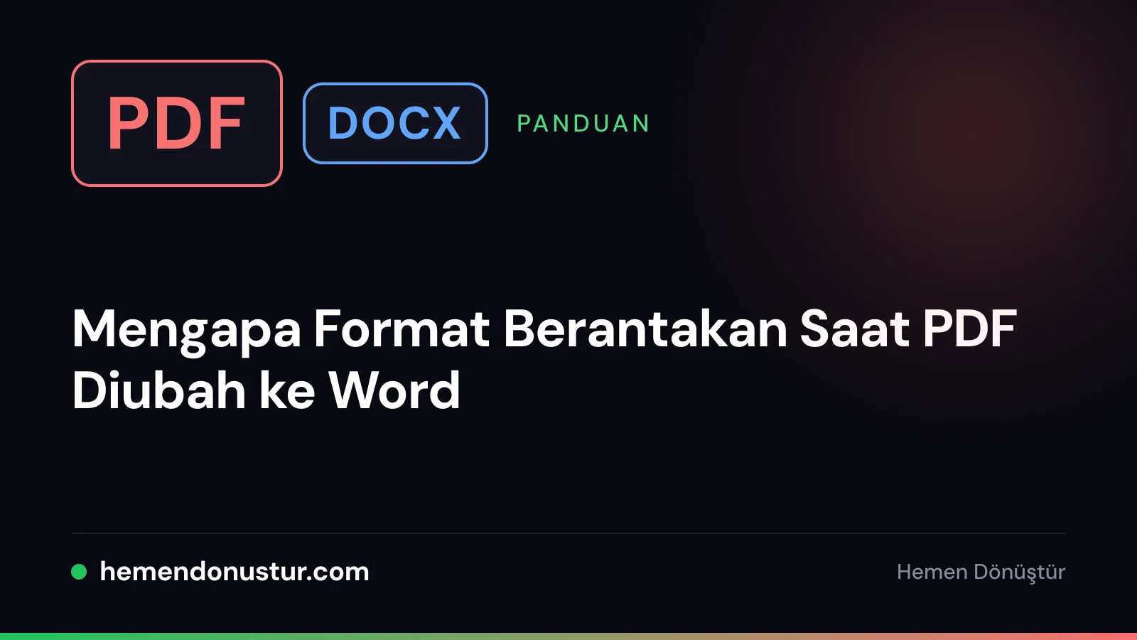 Sampul panduan masalah format saat PDF diubah ke Word