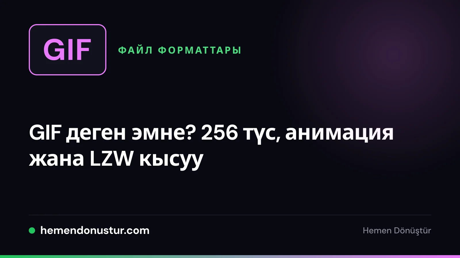 GIF форматы боюнча колдонмонун мукаба сүрөтү