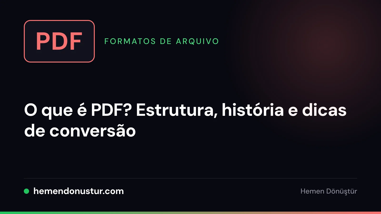 Selo de arquivo com a sigla PDF e um ícone de página