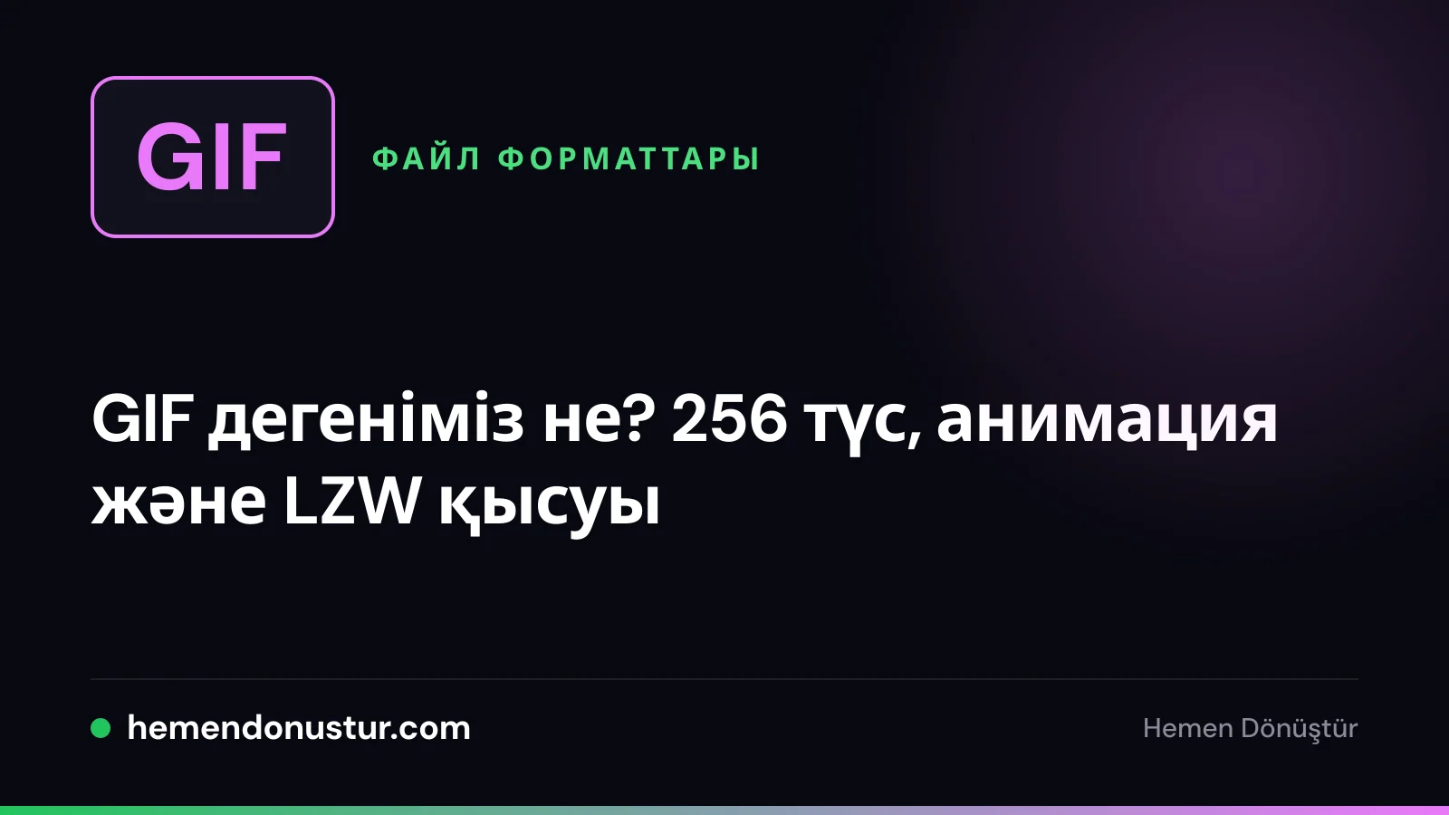 GIF форматы туралы нұсқаулықтың мұқаба суреті