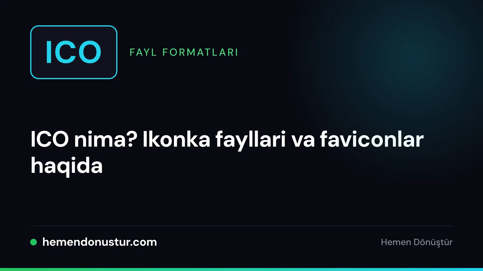 ICO ikonka va favicon qoʻllanmasi uchun muqova rasmi