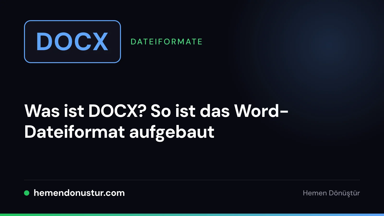 Blaues Dateisymbol mit der Aufschrift DOCX