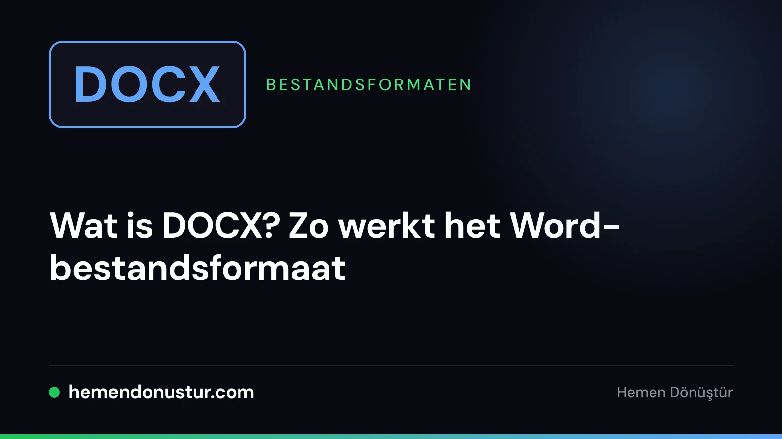 Blauw bestandslabel met de tekst DOCX