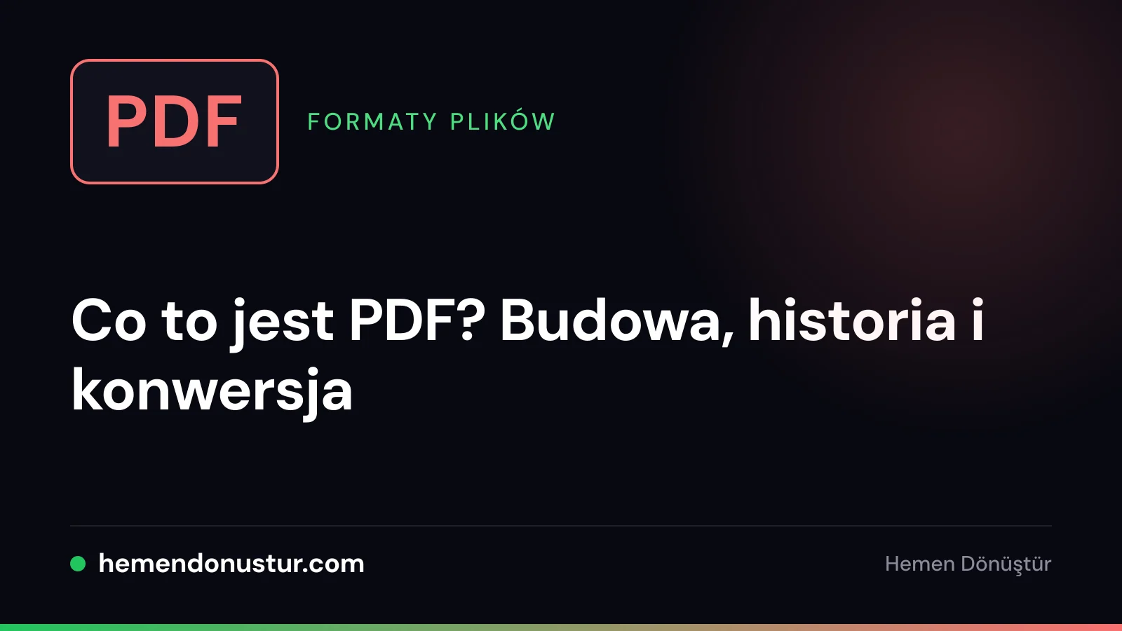 Plakietka pliku z napisem PDF i ikoną strony